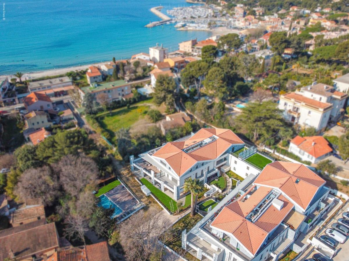 T4 Neuf - Jardin-Terrasse Et Piscine - Acces Direct Plages Et Centre Village - App C 12 Сен Сир сюр Мер Екстериор снимка